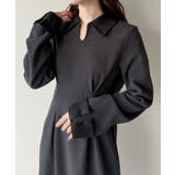 バイカラーコーデュロイタイトワンピース | JUNOAH | 詳細画像10 