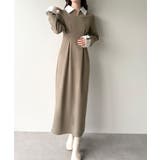 バイカラーコーデュロイタイトワンピース | JUNOAH | 詳細画像12 