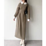 バイカラーコーデュロイタイトワンピース | JUNOAH | 詳細画像13 