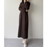 バイカラーコーデュロイタイトワンピース | JUNOAH | 詳細画像17 