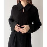 Aブラック | バイカラーコーデュロイタイトワンピース | JUNOAH