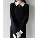 バイカラーコーデュロイタイトワンピース | JUNOAH | 詳細画像5 