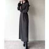 バイカラーコーデュロイタイトワンピース | JUNOAH | 詳細画像8 