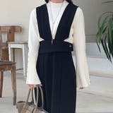 【サスペンダー取り外し可】ラップデザインスカート | JUNOAH | 詳細画像2 