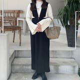【サスペンダー取り外し可】ラップデザインスカート | JUNOAH | 詳細画像3 