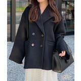 ブラック | シャギーチェスターミドルコート | JUNOAH