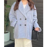 グレー | シャギーチェスターミドルコート | JUNOAH