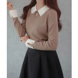 バイカラーニットトップス | JUNOAH | 詳細画像12 