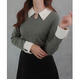 バイカラーニットトップス | JUNOAH | 詳細画像16 