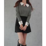 バイカラーニットトップス | JUNOAH | 詳細画像18 