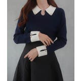 バイカラーニットトップス | JUNOAH | 詳細画像21 