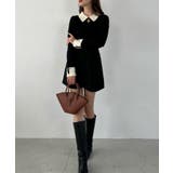 バイカラーニットトップス | JUNOAH | 詳細画像4 