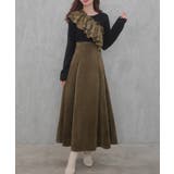 ブラック | サッシュ付きベロアドッキングニットワンピース | JUNOAH