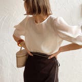 パフスリーブシアートップス | JUNOAH | 詳細画像2 