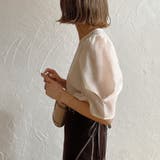 パフスリーブシアートップス | JUNOAH | 詳細画像4 