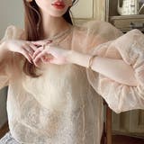 ワッシャーシアー2wayリボンブラウス | JUNOAH | 詳細画像14 