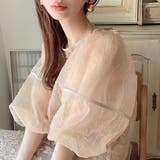 ワッシャーシアー2wayリボンブラウス | JUNOAH | 詳細画像15 