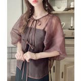 ワッシャーシアー2wayリボンブラウス | JUNOAH | 詳細画像19 