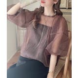 ワッシャーシアー2wayリボンブラウス | JUNOAH | 詳細画像20 