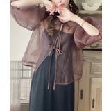 ワッシャーシアー2wayリボンブラウス | JUNOAH | 詳細画像21 