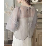 ワッシャーシアー2wayリボンブラウス | JUNOAH | 詳細画像24 