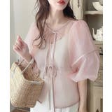 ワッシャーシアー2wayリボンブラウス | JUNOAH | 詳細画像27 