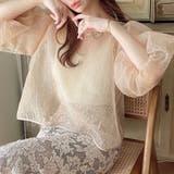 ベージュ | ワッシャーシアー2wayリボンブラウス | JUNOAH