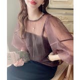 モカ | ワッシャーシアー2wayリボンブラウス | JUNOAH