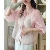 ピンク | ワッシャーシアー2wayリボンブラウス | JUNOAH