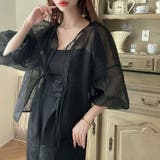 ワッシャーシアー2wayリボンブラウス | JUNOAH | 詳細画像14 