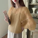 ワッシャーシアー2wayリボンブラウス | JUNOAH | 詳細画像15 