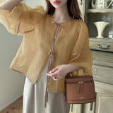 ワッシャーシアー2wayリボンブラウス | JUNOAH | 詳細画像17 