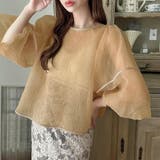 ベージュ | ワッシャーシアー2wayリボンブラウス | JUNOAH