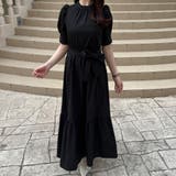 ブラック | リボンティアードワンピース | JUNOAH