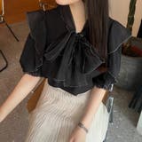 シアーフリルリボンブラウス | JUNOAH | 詳細画像7 