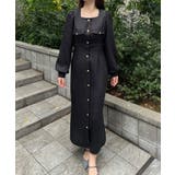 金ボタン薄手ツイードタイトワンピース | JUNOAH | 詳細画像4 