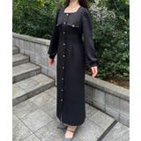 金ボタン薄手ツイードタイトワンピース | JUNOAH | 詳細画像5 