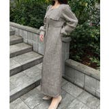 金ボタン薄手ツイードタイトワンピース | JUNOAH | 詳細画像8 