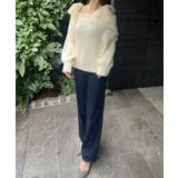 チュールリボンオフショルシャギーニット | JUNOAH | 詳細画像13