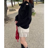 チュールリボンオフショルシャギーニット | JUNOAH | 詳細画像9