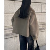 2wayカラージップ中綿ファーコート | JUNOAH | 詳細画像14 