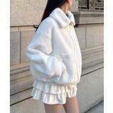 2wayカラージップ中綿ファーコート | JUNOAH | 詳細画像4 