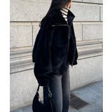 2wayカラージップ中綿ファーコート | JUNOAH | 詳細画像9 