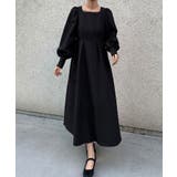 ボリュームスリーブふくれジャガードワンピース | JUNOAH | 詳細画像1 