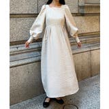 ボリュームスリーブふくれジャガードワンピース | JUNOAH | 詳細画像4 