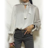 サテンライクリボンブラウス | JUNOAH | 詳細画像8