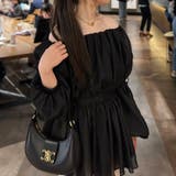 ブラック | オフショルシアーボリュームブラウス | JUNOAH
