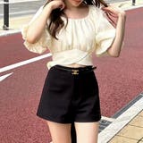 パフスリーブバックリボンショートトップス | JUNOAH | 詳細画像10