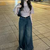 パフスリーブバックリボンショートトップス | JUNOAH | 詳細画像15