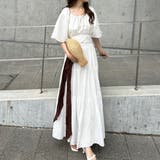 パフスリーブバックリボンショートトップス | JUNOAH | 詳細画像4